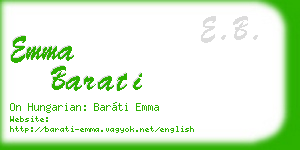 emma barati business card