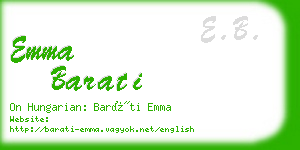 emma barati business card